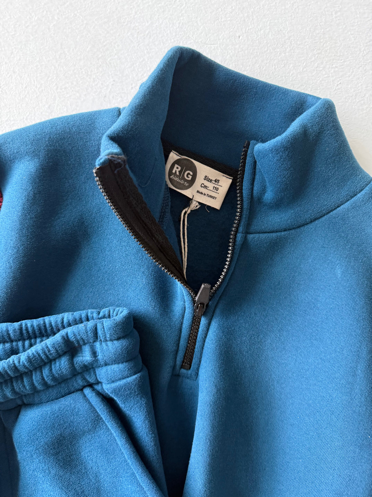 Çocuk Kadife Cep Detaylı Eşofman Takımı | 3–9 Yaş | RG Brand | RG1433 - FUŞYA