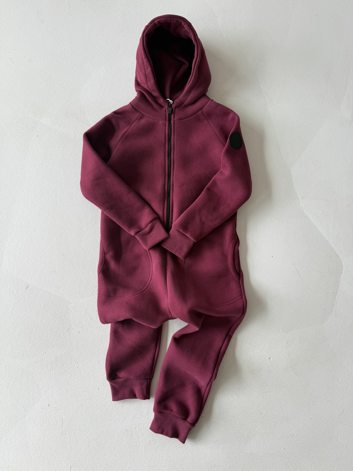 Çocuk Unisex Kışlık Kapüşonlu Fermuarlı Tulum | 3–9 Yaş | RG Brand | RG1439 - BORDO