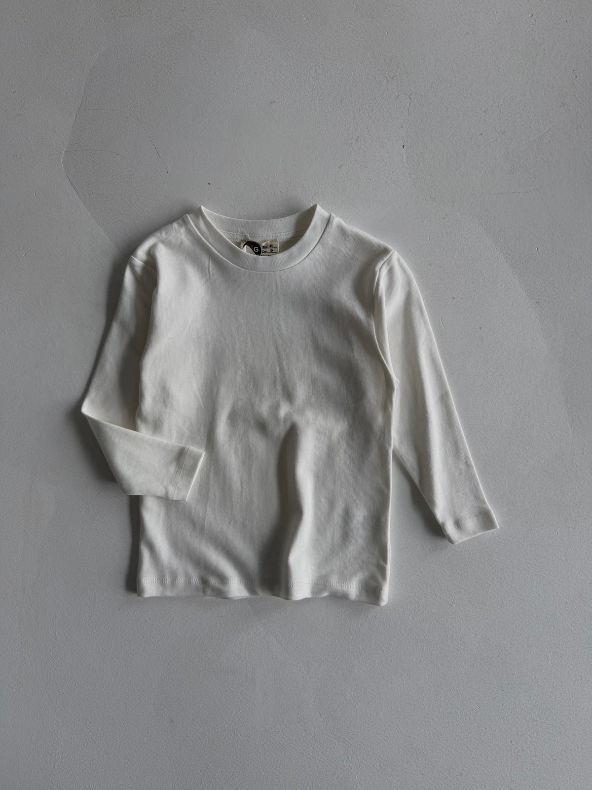 Kız Ve Erkek Çocuk Pamuk Basic Uzun Kollu Tişört | RG Brand | RG1703 - BEYAZ