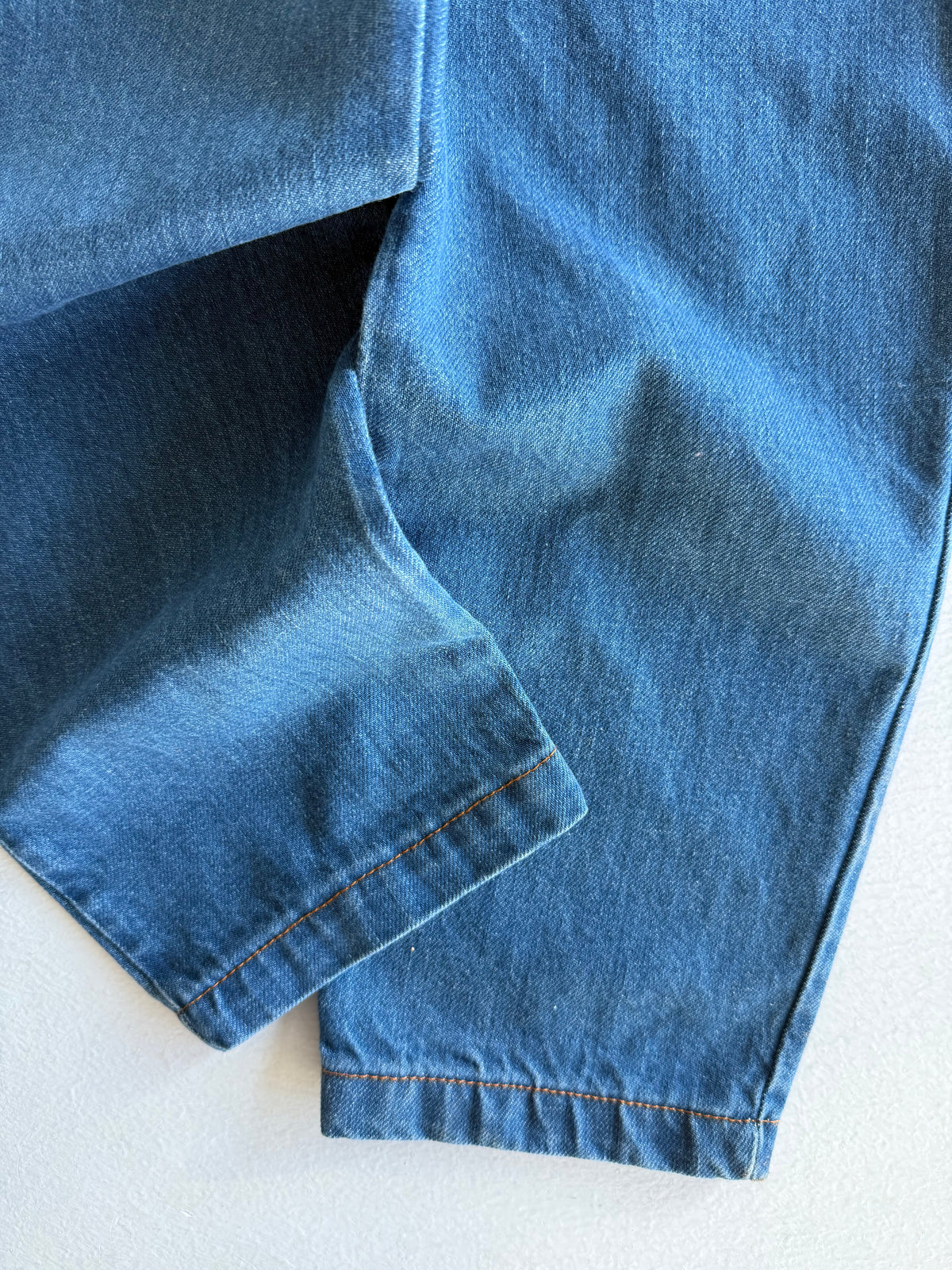 Kız ve Erkek Çocuk Denim Salopet | 3–9 Yaş | Mavi, Lacivert | %100 Pamuk | RG Brand | RG1737 - MAVİ
