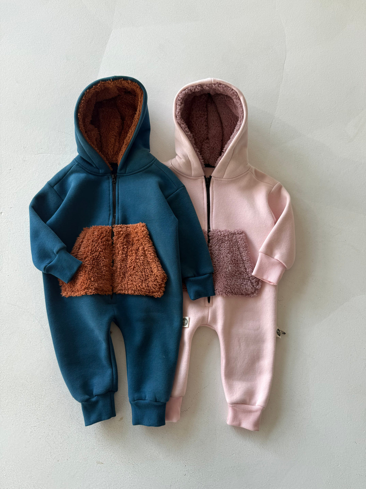 Kapüşonlu ve Fermuarlı 3 İplikli Bebek Tulumu | 6 Ay–4 Yaş | RG Brand | RG261 - LACİVERT