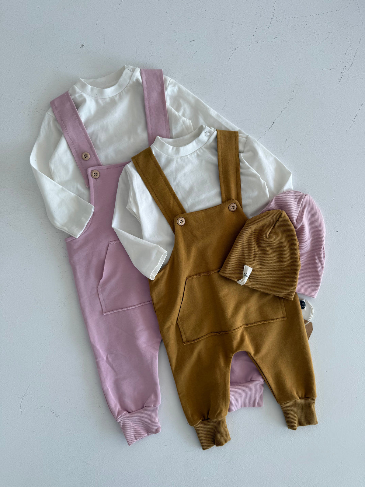 Bebek Kanguru Cepli Tulum ve Bere Seti | 0–24 Ay | RG Brand | RG304 - PEMBE