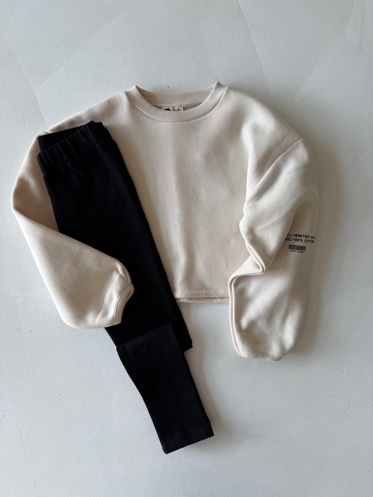 Genç Baskı Detaylı Sweatshirt | RG Brand | 9–15 Yaş | RG3308 - KREM