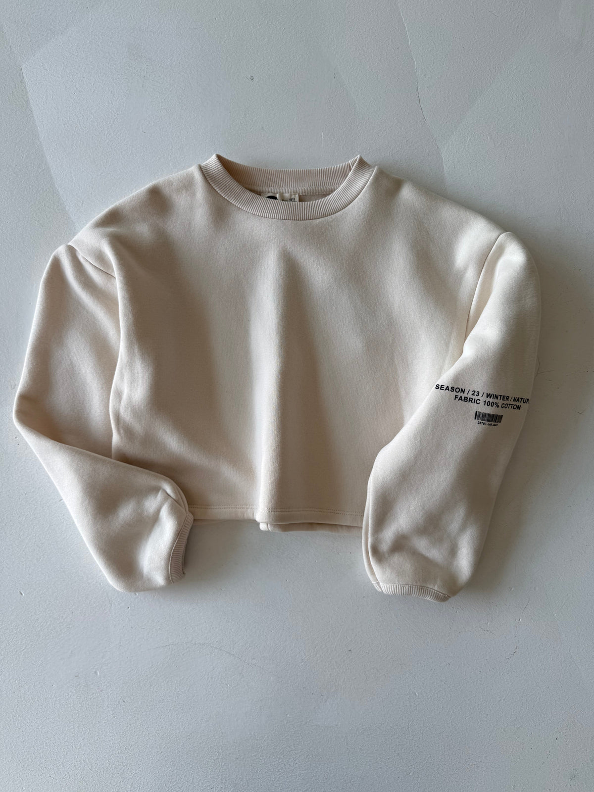Genç Baskı Detaylı Sweatshirt | RG Brand | 9–15 Yaş | RG3308 - KREM