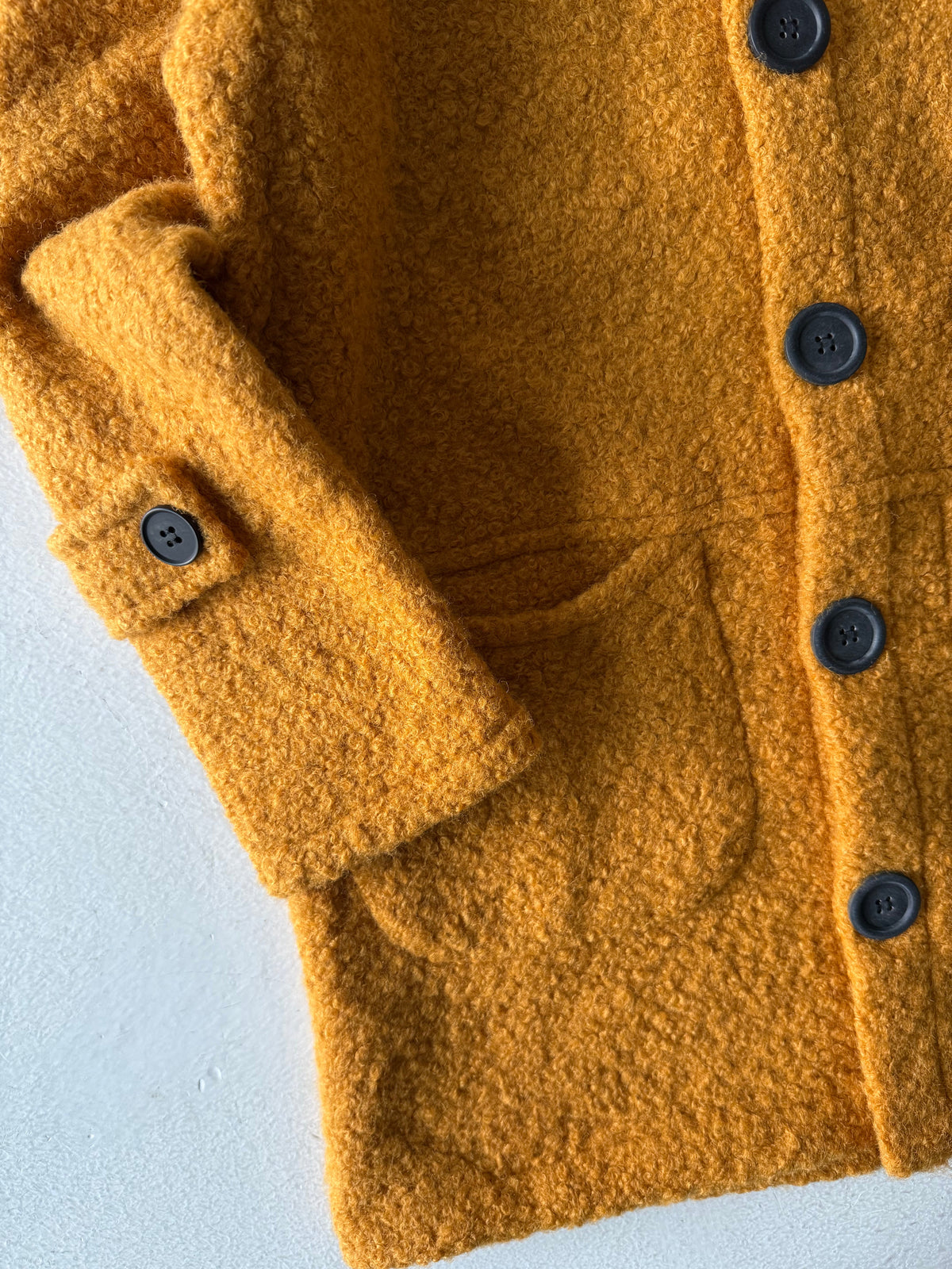 Kız ve Erkek Çocuk Kaşe Mont | Cepli ve Düğmeli | 9–15 Yaş | RG Brand | RG3319 - KIRMIZI