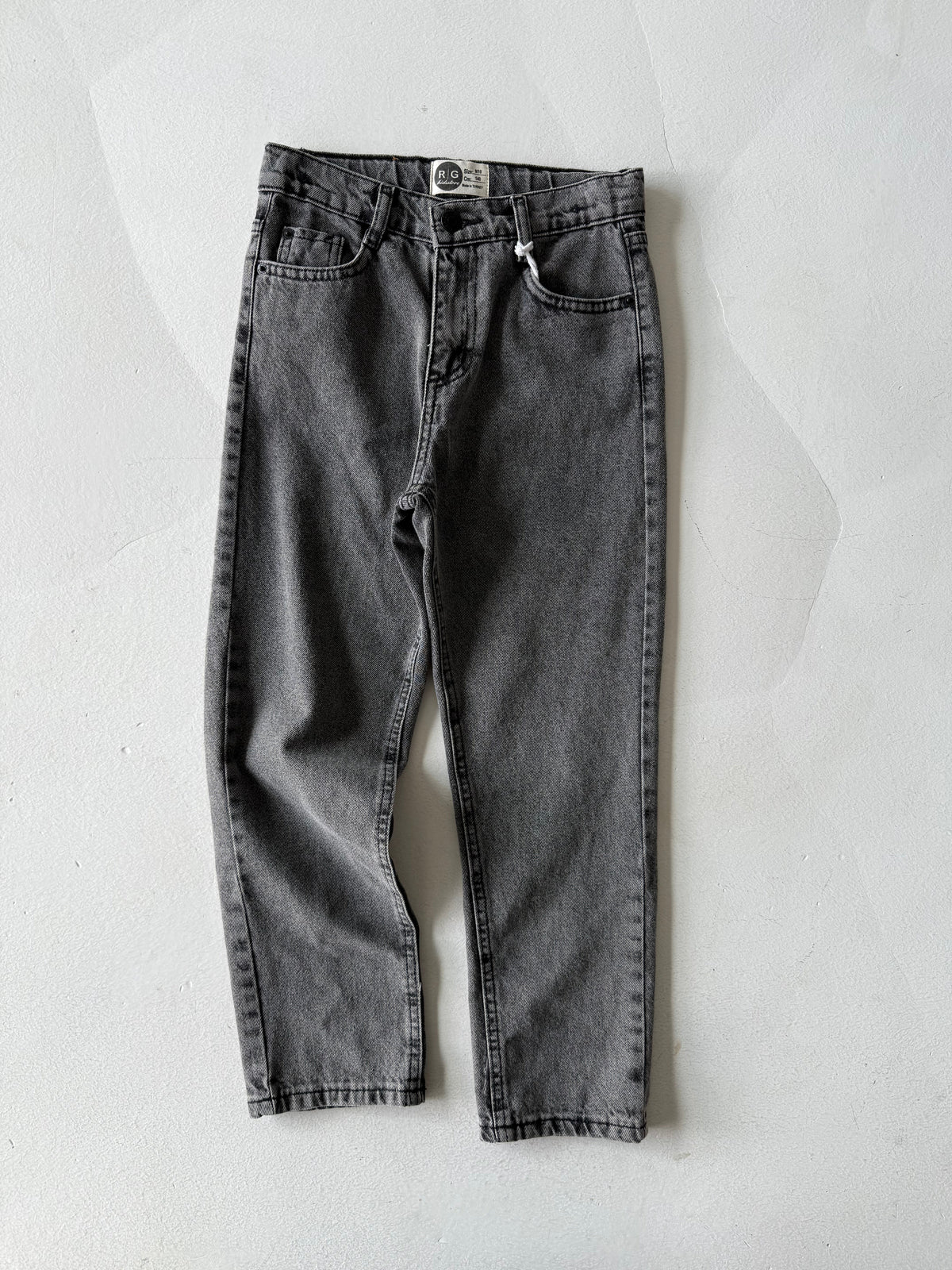 Genç Çocuk Regular Kesim Jean Pantolon | %100 Pamuk, Rahat Kesim | Kız & Erkek | 9–15 Yaş | RG3398 - SİYAH