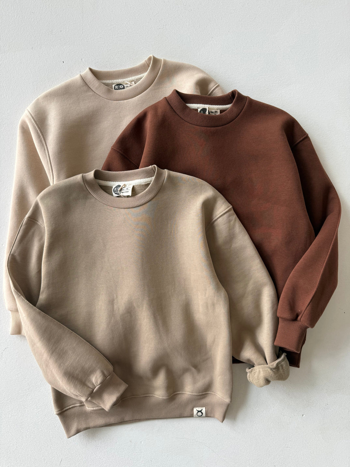 Genç Bisiklet Yaka Pamuklu Kazak | 9–15 Yaş | RG Brand | RG3403 - TAŞ
