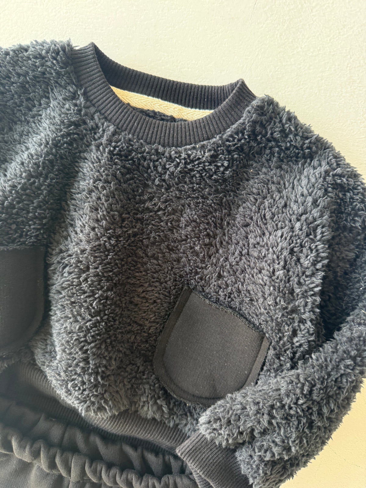 Bebek Cepli Peluş Sweatshirt ve Eşofman | 6 Ay–4 Yaş | RG Brand | RG356 - SİYAH