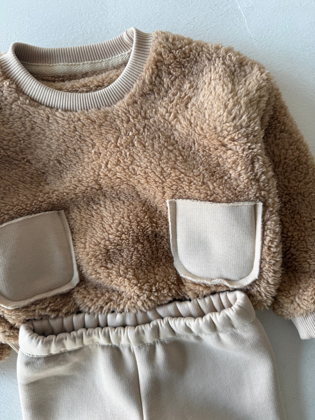 Bebek Cepli Peluş Sweatshirt ve Eşofman | 6 Ay–4 Yaş | RG Brand | RG356 - SİYAH