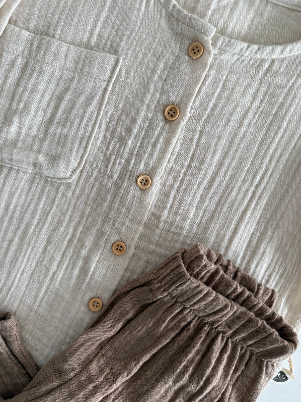 Pamuklu Müslin Bebek Takımı | RG Brand – Yumuşak ve Nefes Alabilir | RG368 - KİREMİT