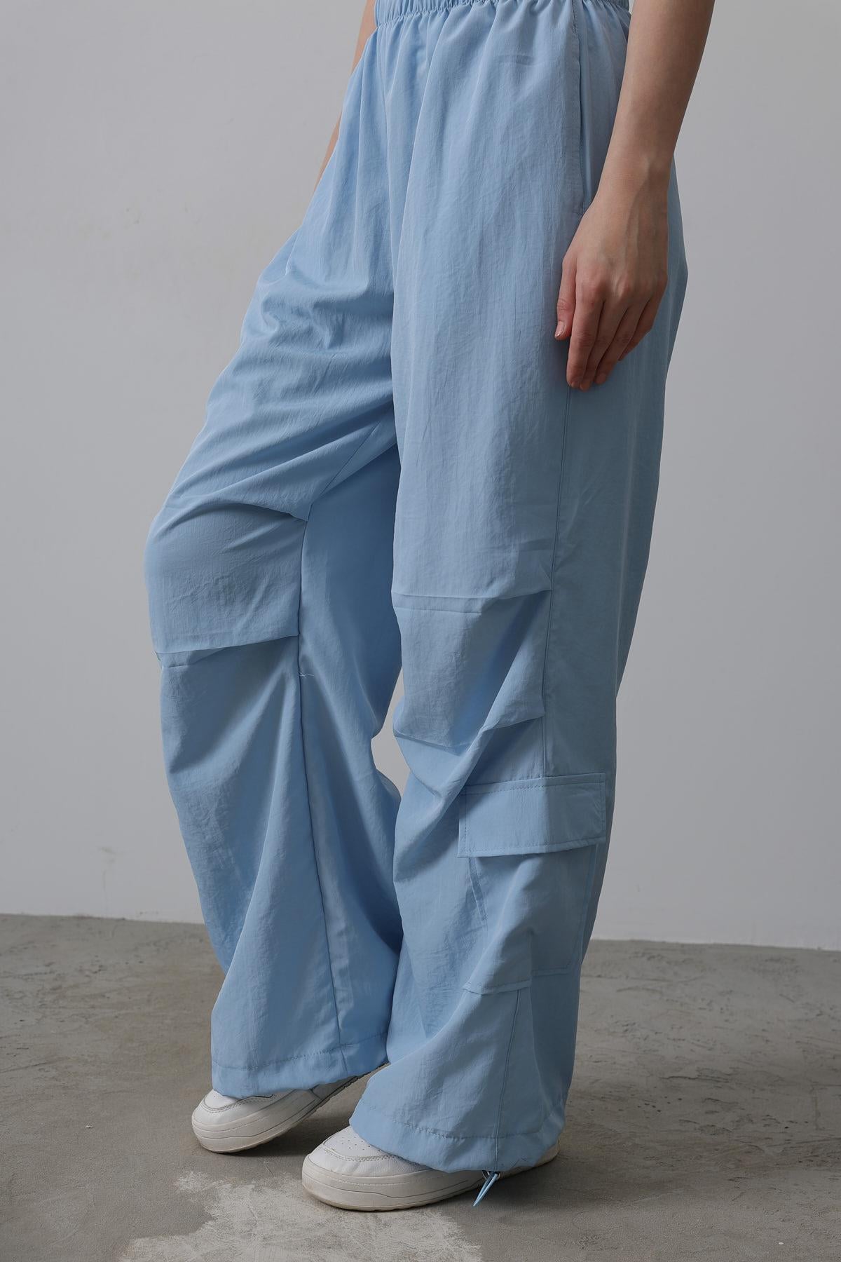 Pantaloni Cargo Parașută - Albastru