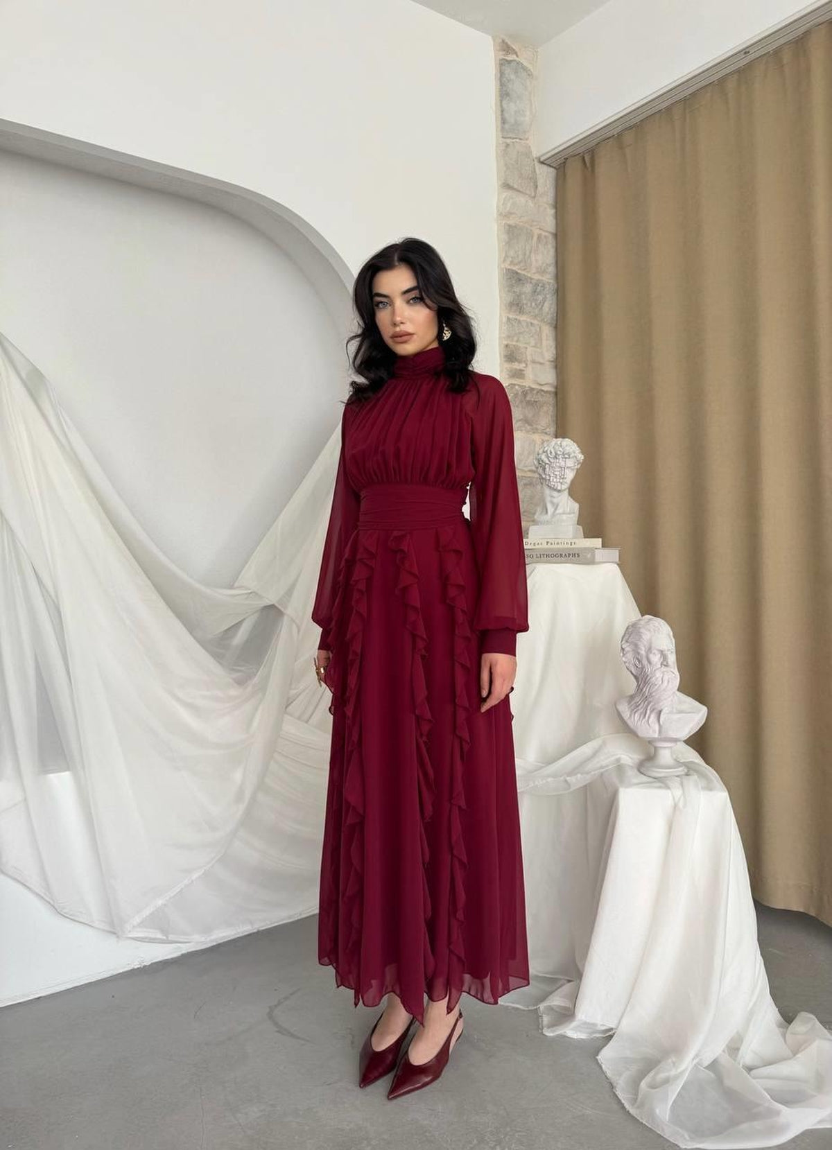 Amra Fırfırlı Elbise