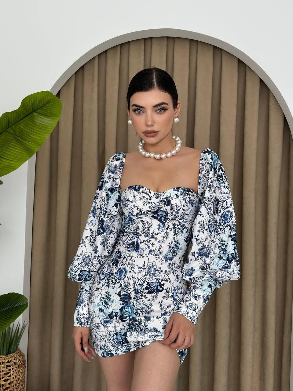 Rochie Mini Arlon cu Mâneci Balon