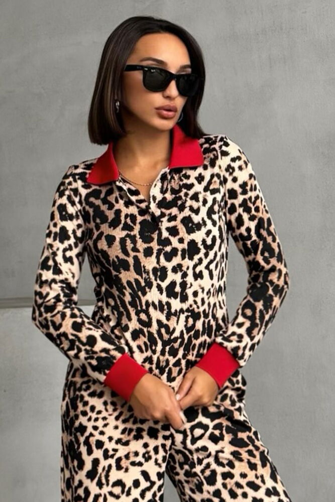 Wholesale Polo T-Shirt - B. Leopard