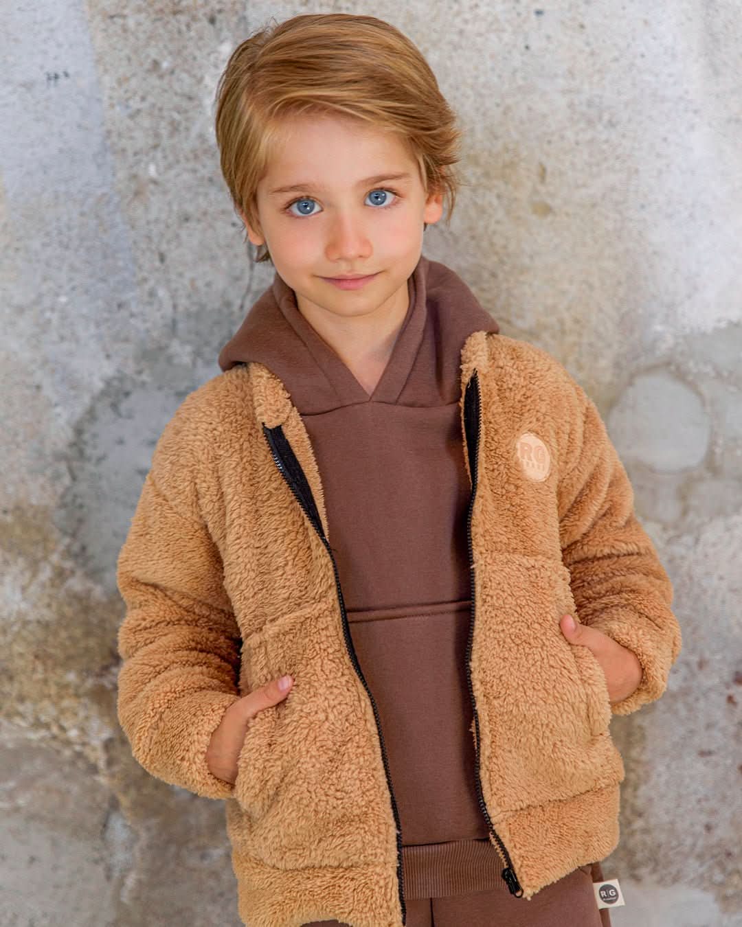 Bebek Unisex Fermuarlı ve Cepli Kışlık Hırka | 6 Ay–4 Yaş | RG Brand | RG258 - SİYAH