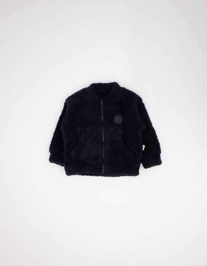 Bebek Unisex Fermuarlı ve Cepli Kışlık Hırka | 6 Ay–4 Yaş | RG Brand | RG258 - SİYAH