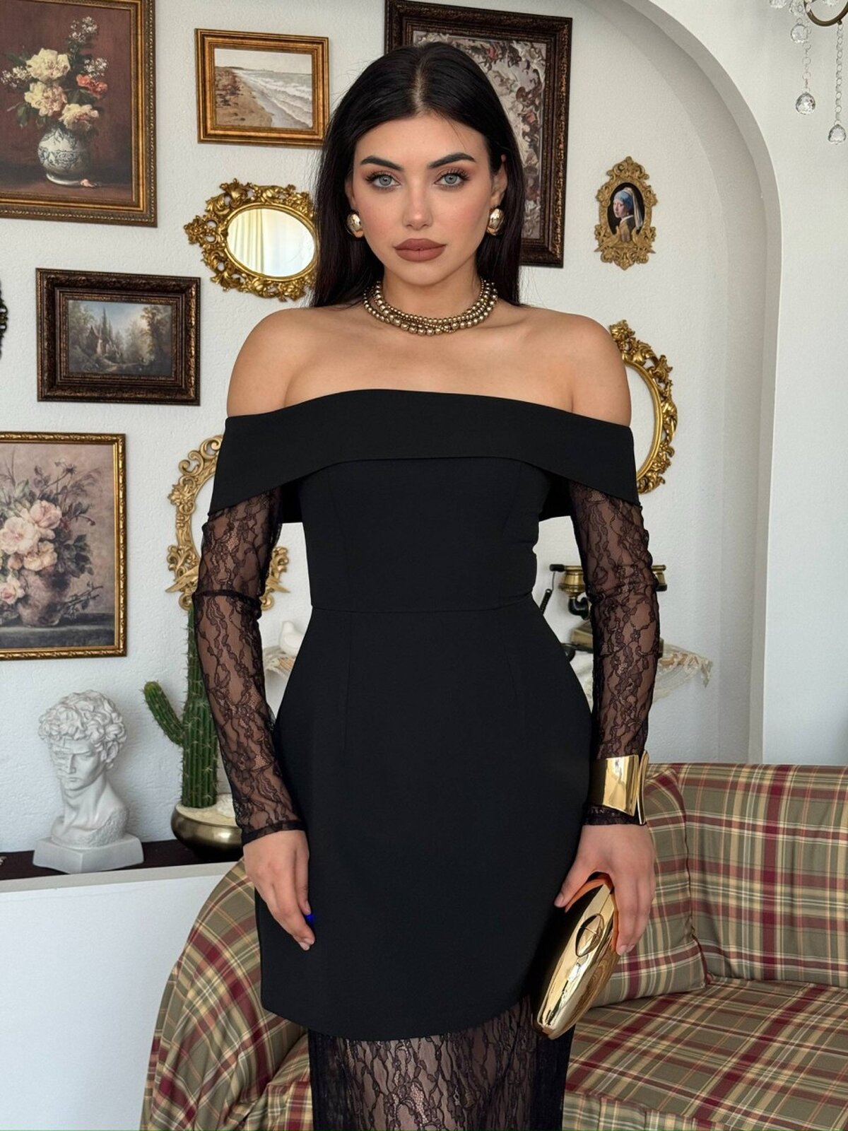 Rochie fără bretele cu talie