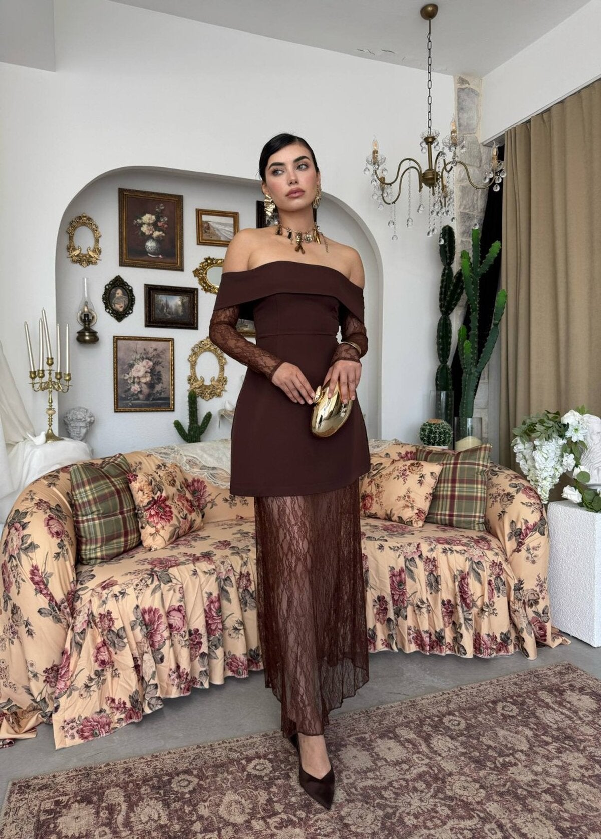 Rochie fără bretele cu talie joasă