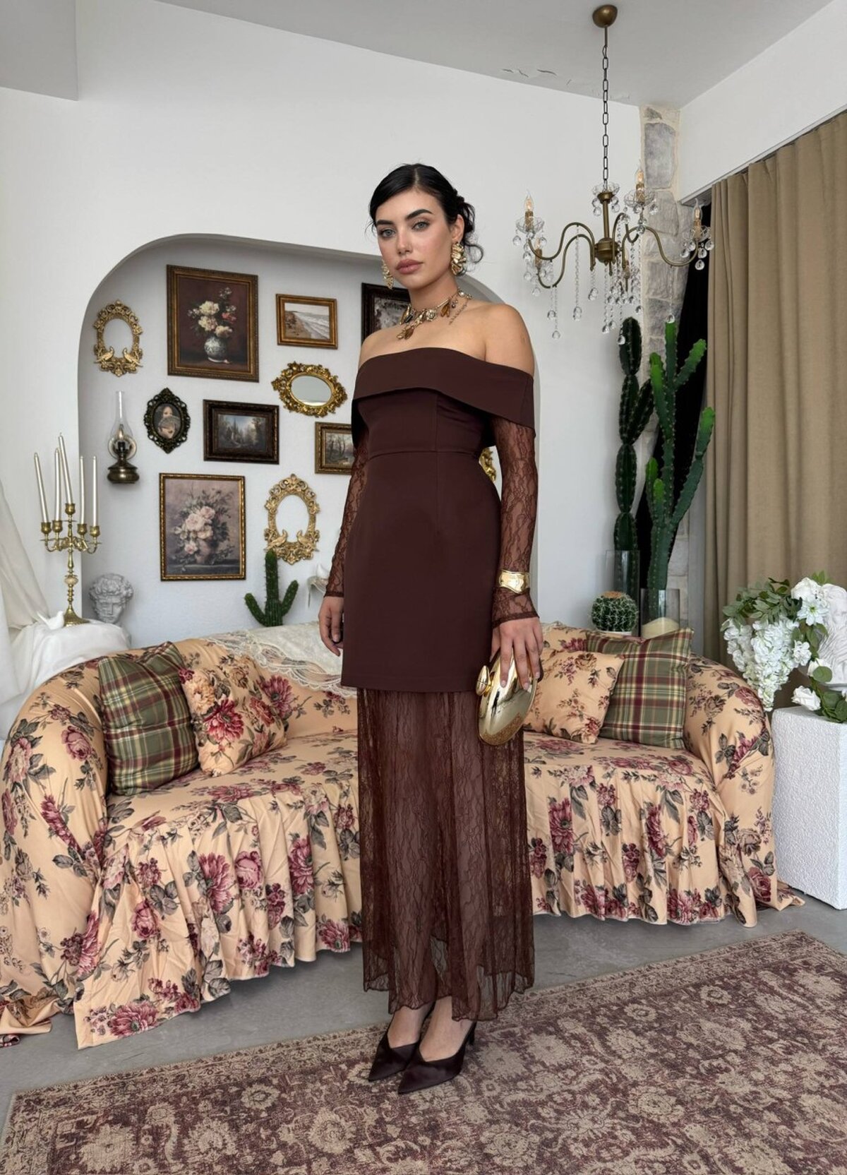 Rochie fără bretele cu talie joasă