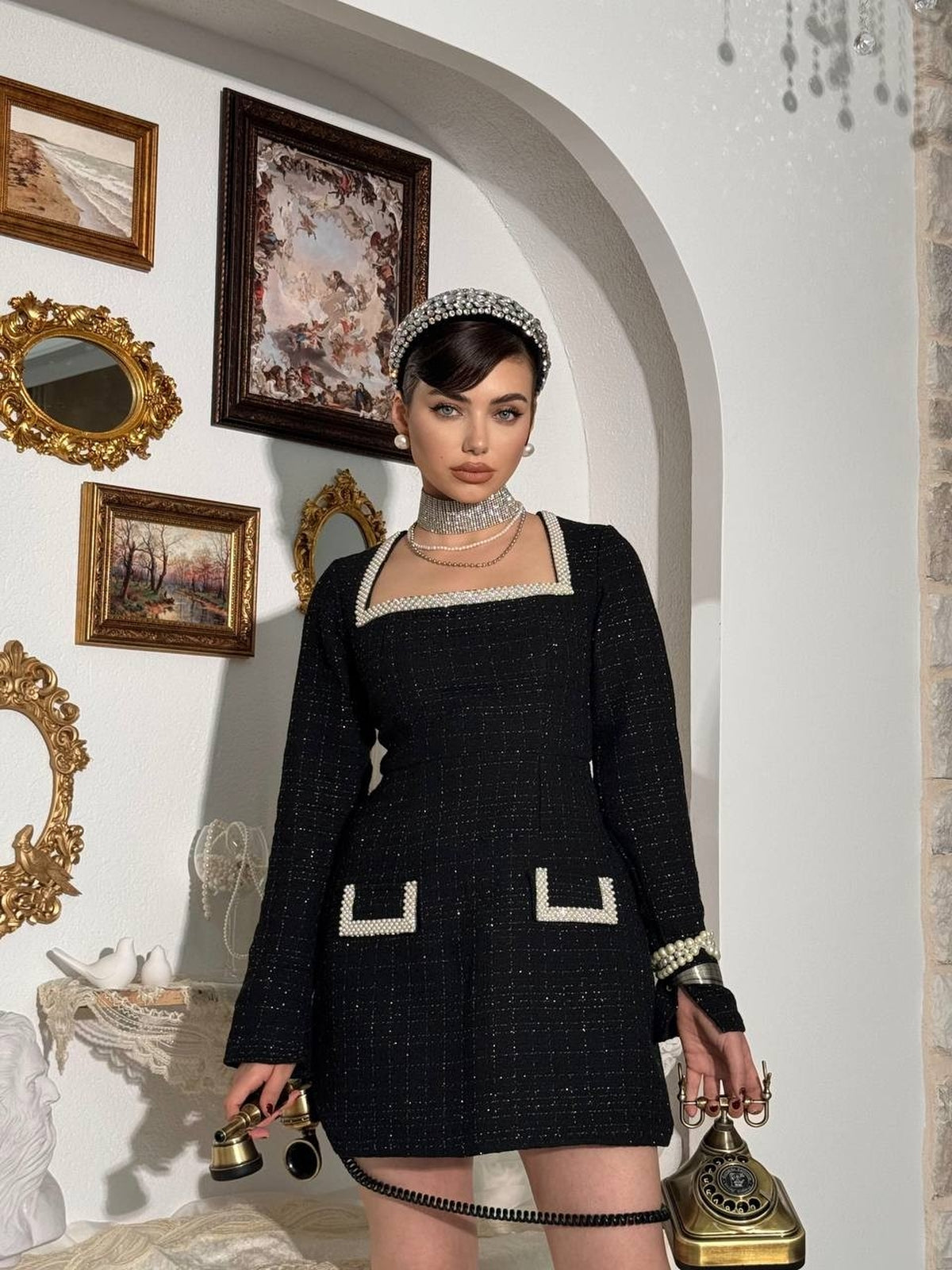 Rochie cu perle Belor