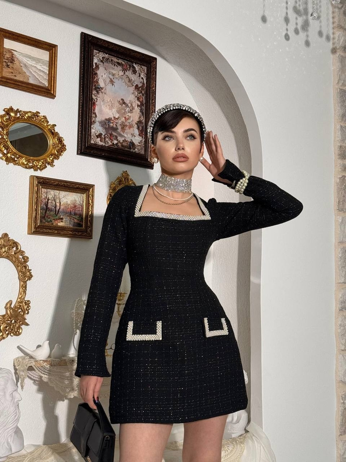 Rochie cu perle Belor