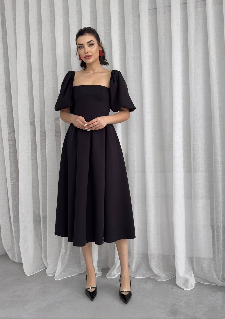 Rochie Midi Benjamin cu fustă plisată