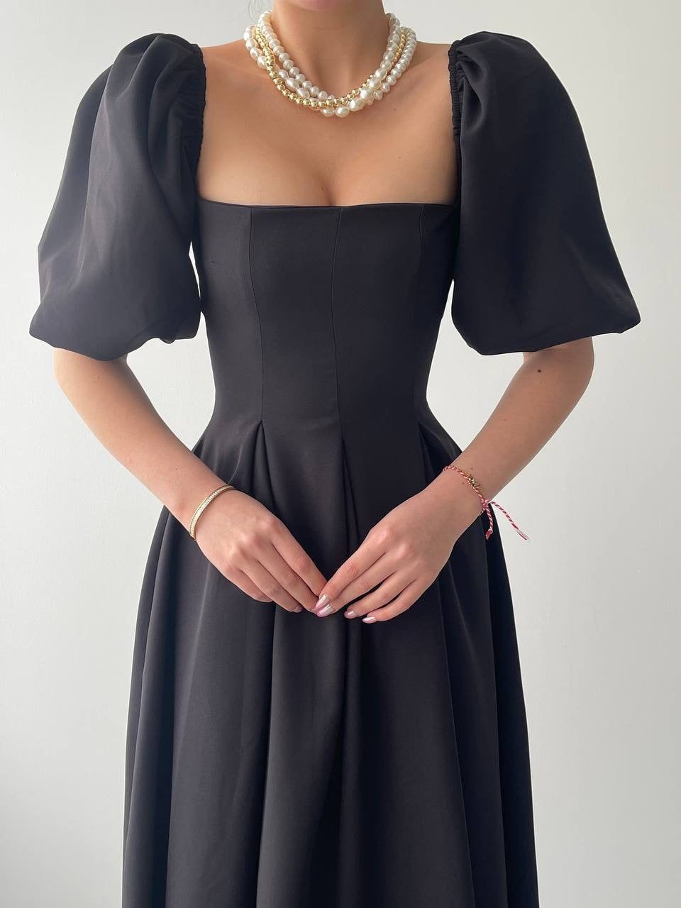 Rochie Midi Benjamin cu fustă plisată