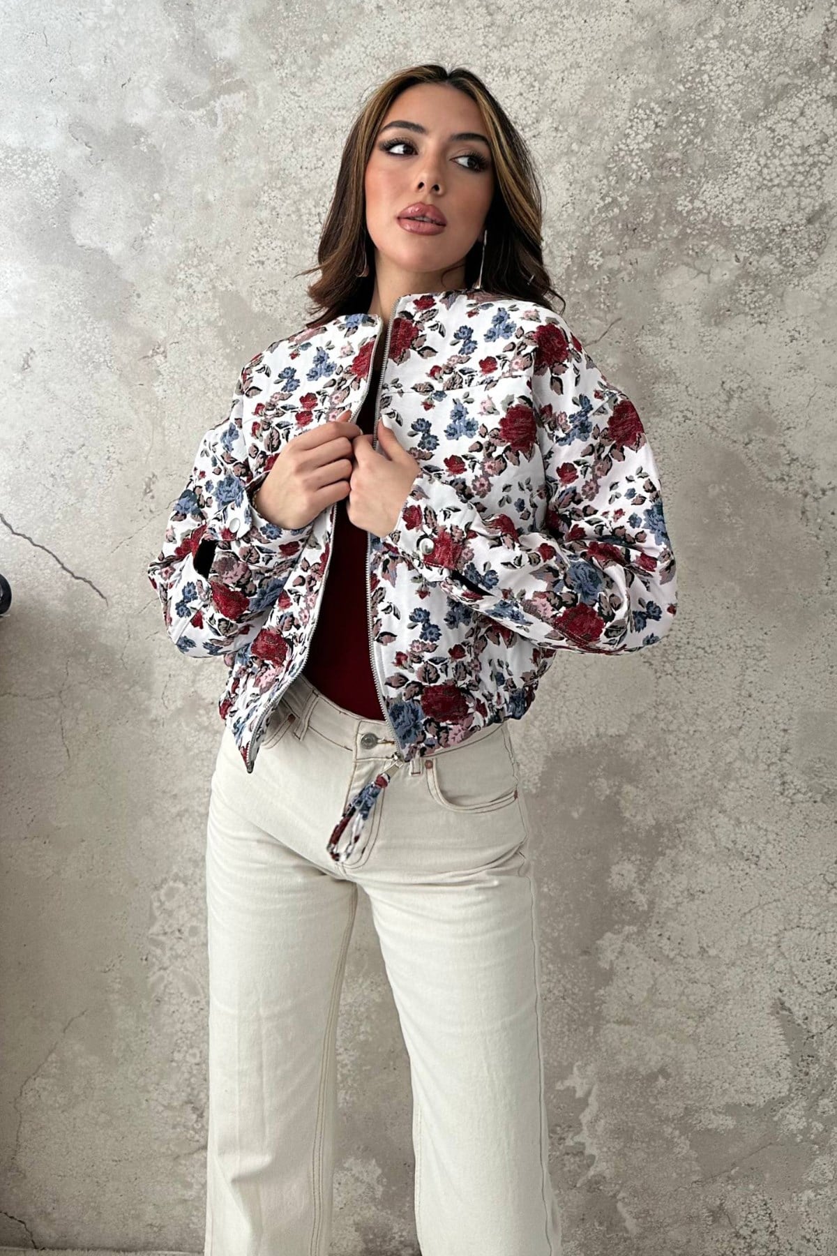 White Bomber Jacket
