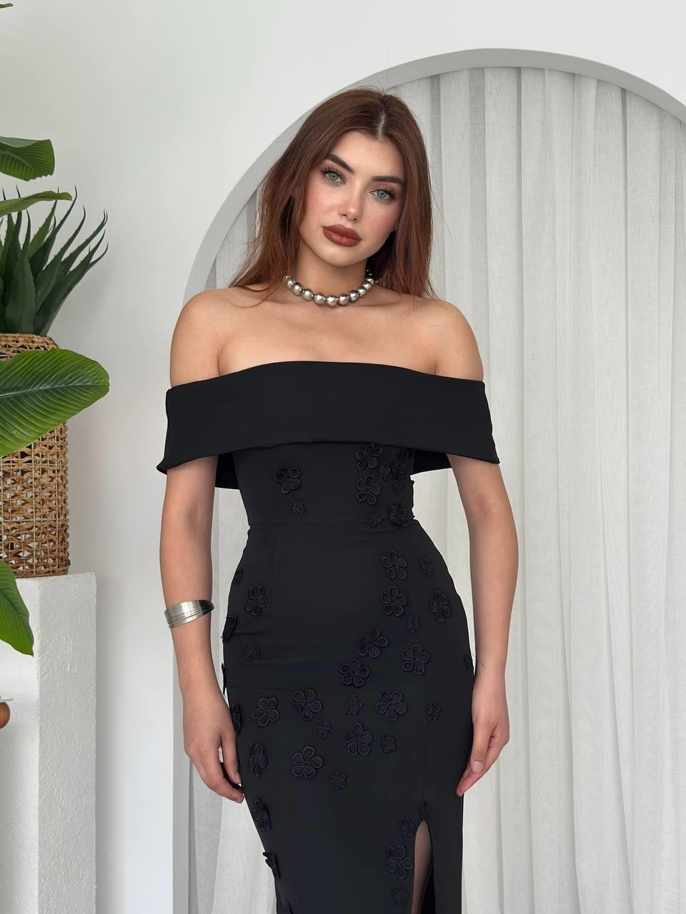 Rochie fără bretele din jerseu