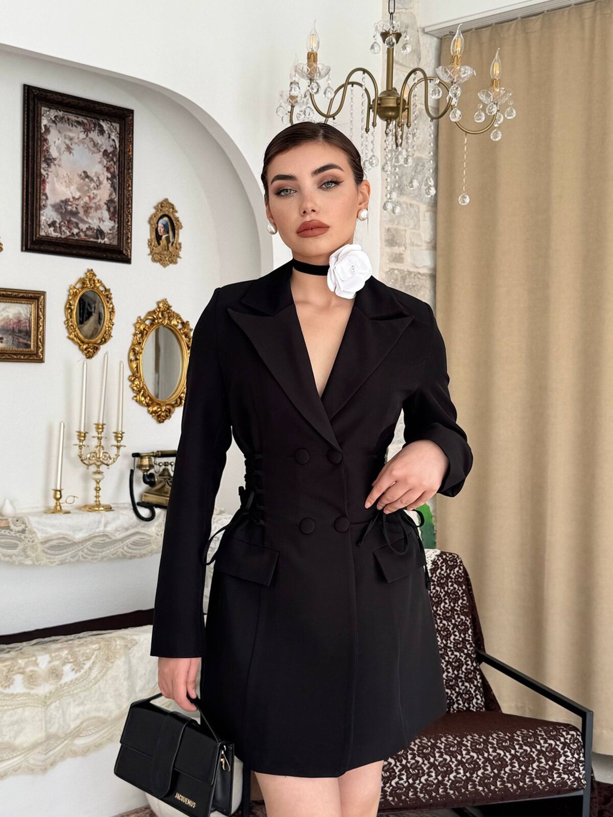 Rochie tip sacou Celero cu cordon