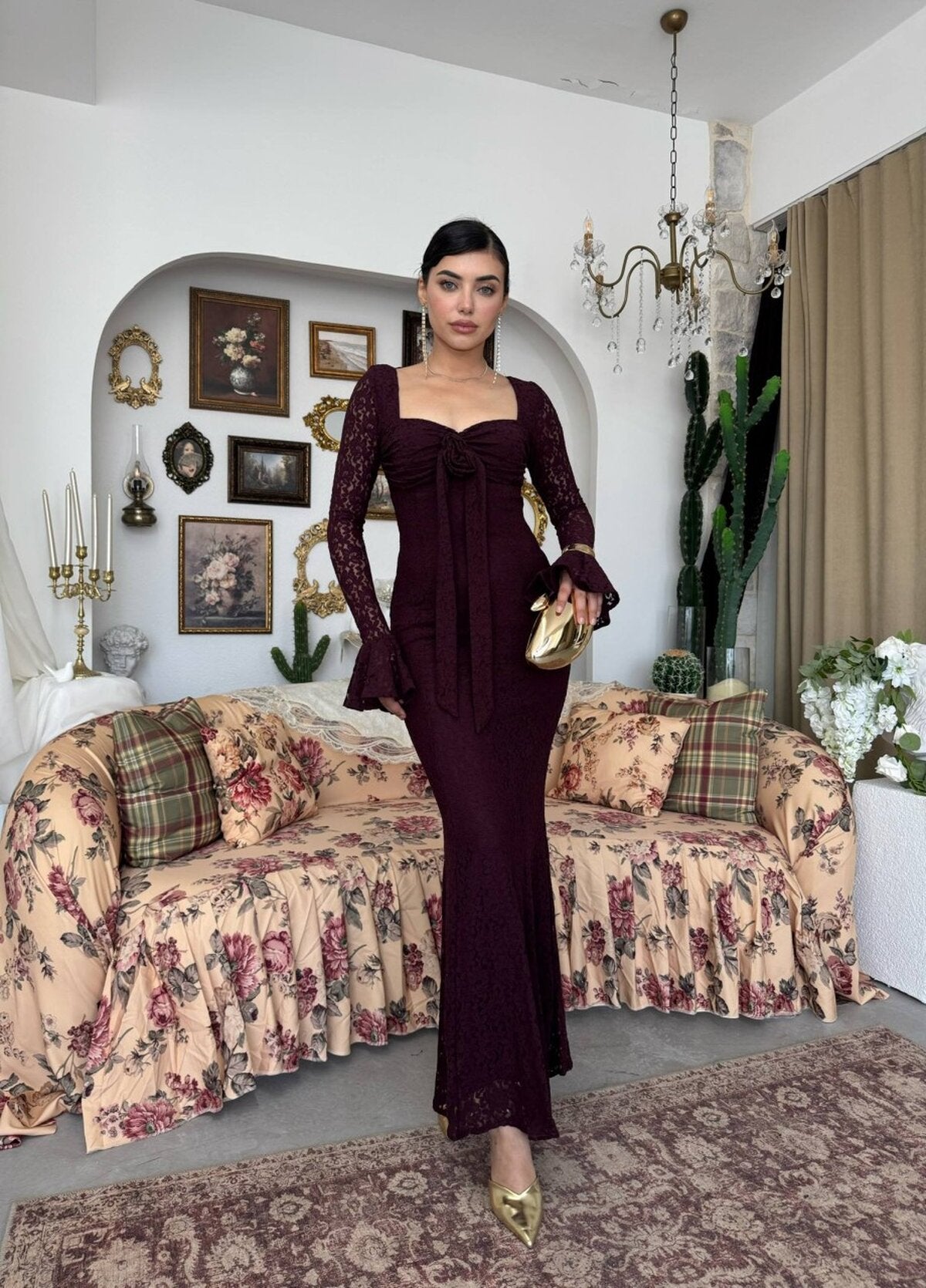 Rochie Cesam Gül cu detalii