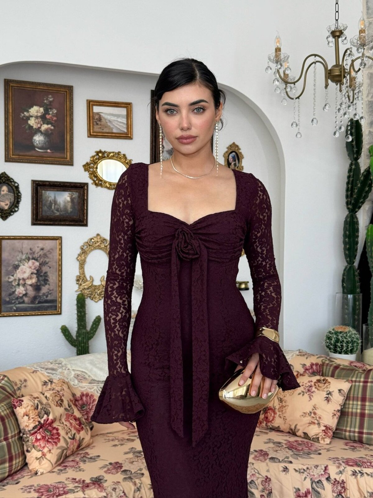 Rochie Cesam Gül cu detalii