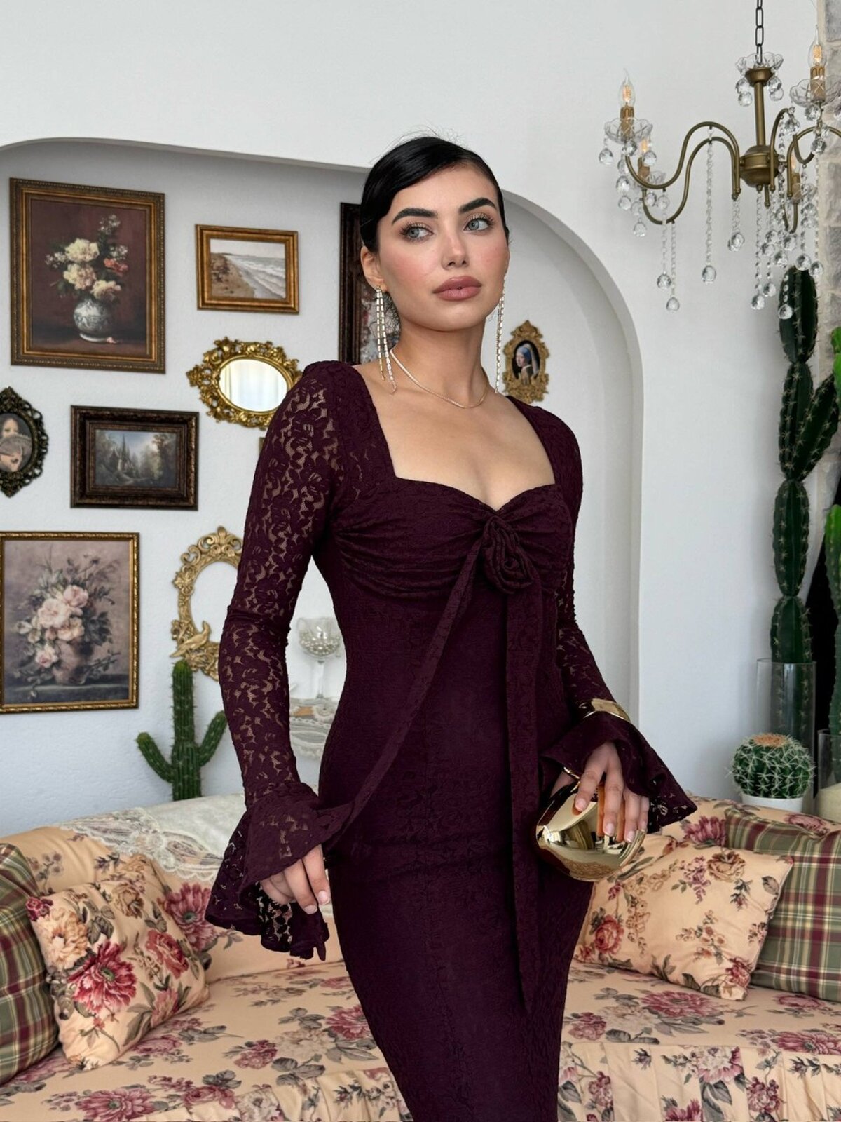 Rochie Cesam Gül cu detalii