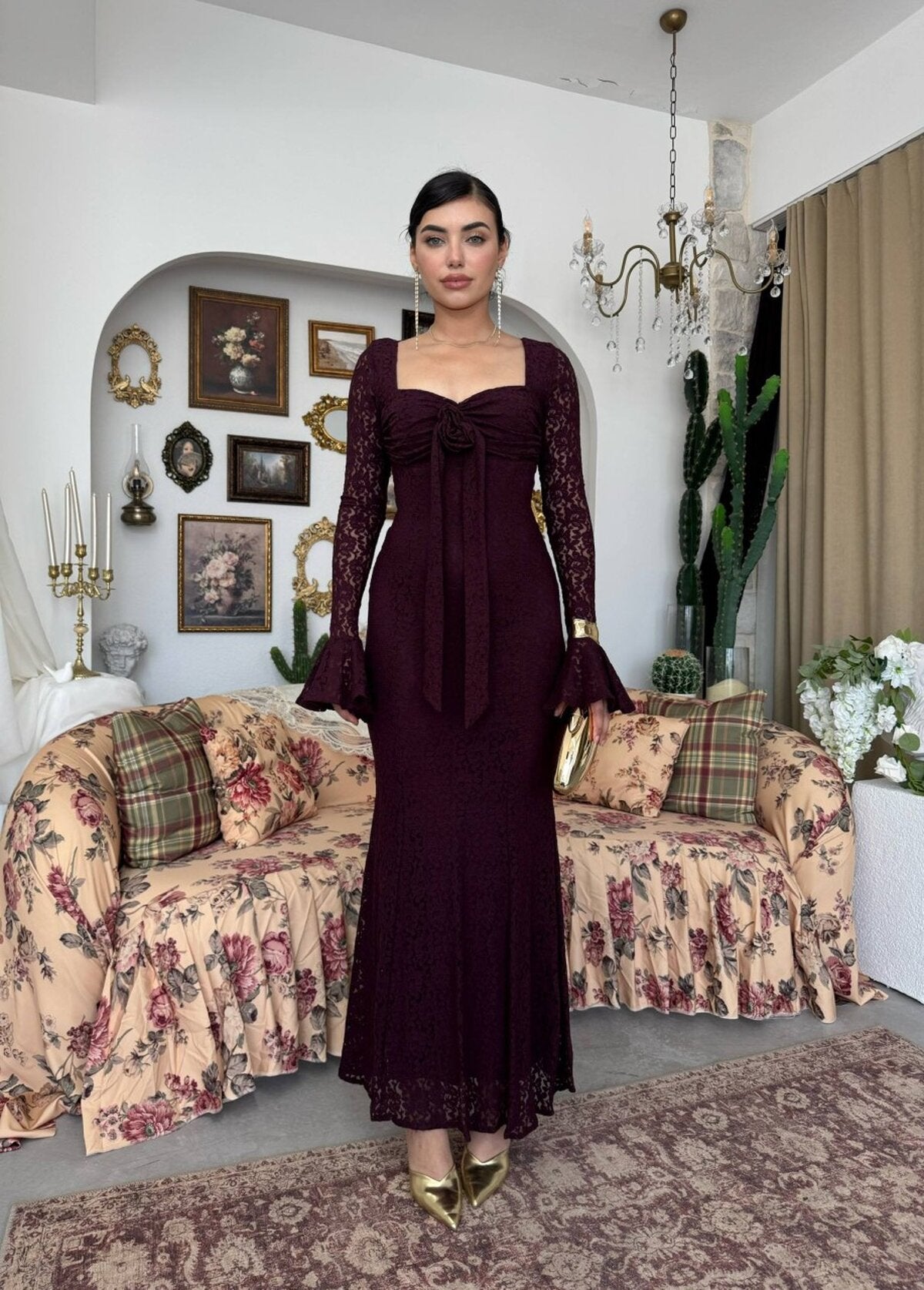 Rochie Cesam Gül cu detalii