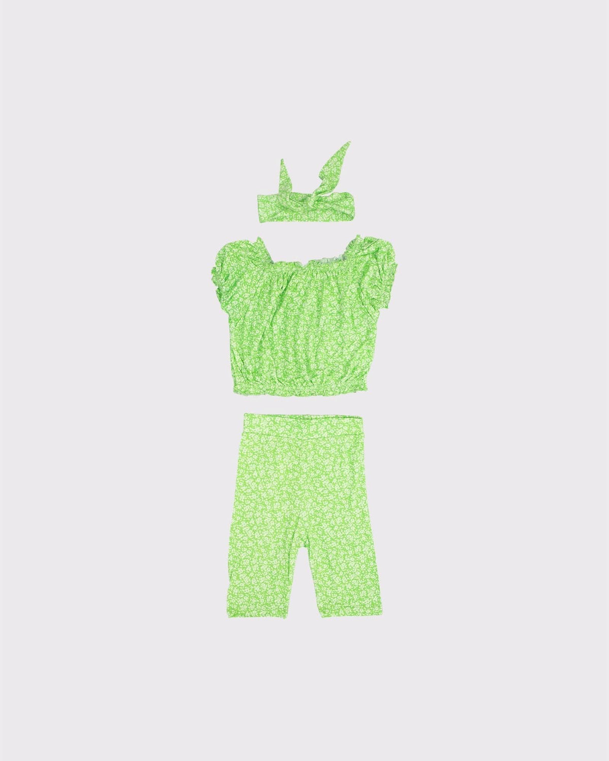 Kız Çocuk Bluz ve Şortlu Takım | 3–9 Yaş | Yumuşak Kumaş | Günlük Yazlık Çocuk Takımı | RG1419 - MAVİ