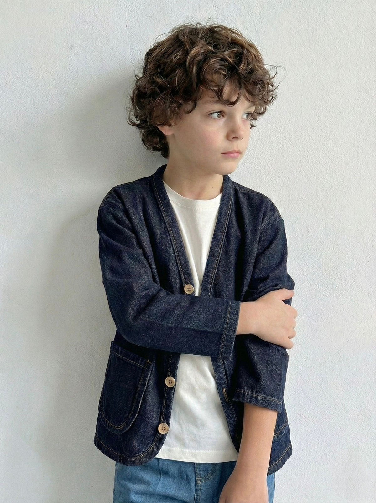 Kız ve Erkek Çocuk Oversize Kot Ceket | 3–9 Yaş | RG Brand | RG1621 - MAVİ