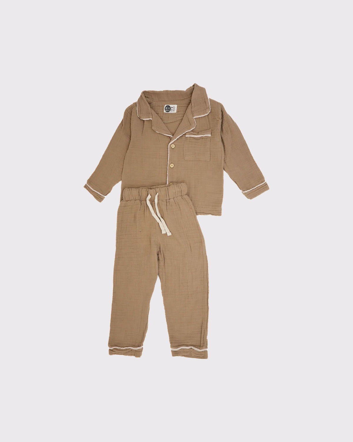 Çocuk Müslin Pijama Takımı | 3–9 Yaş | RG Brand | RG1548 - KAHVERENGİ