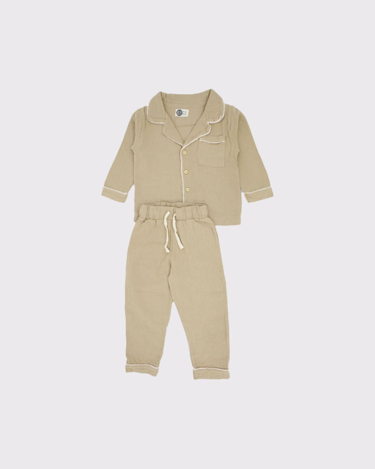 Çocuk Müslin Pijama Takımı | 3–9 Yaş | RG Brand | RG1548 - VİZON