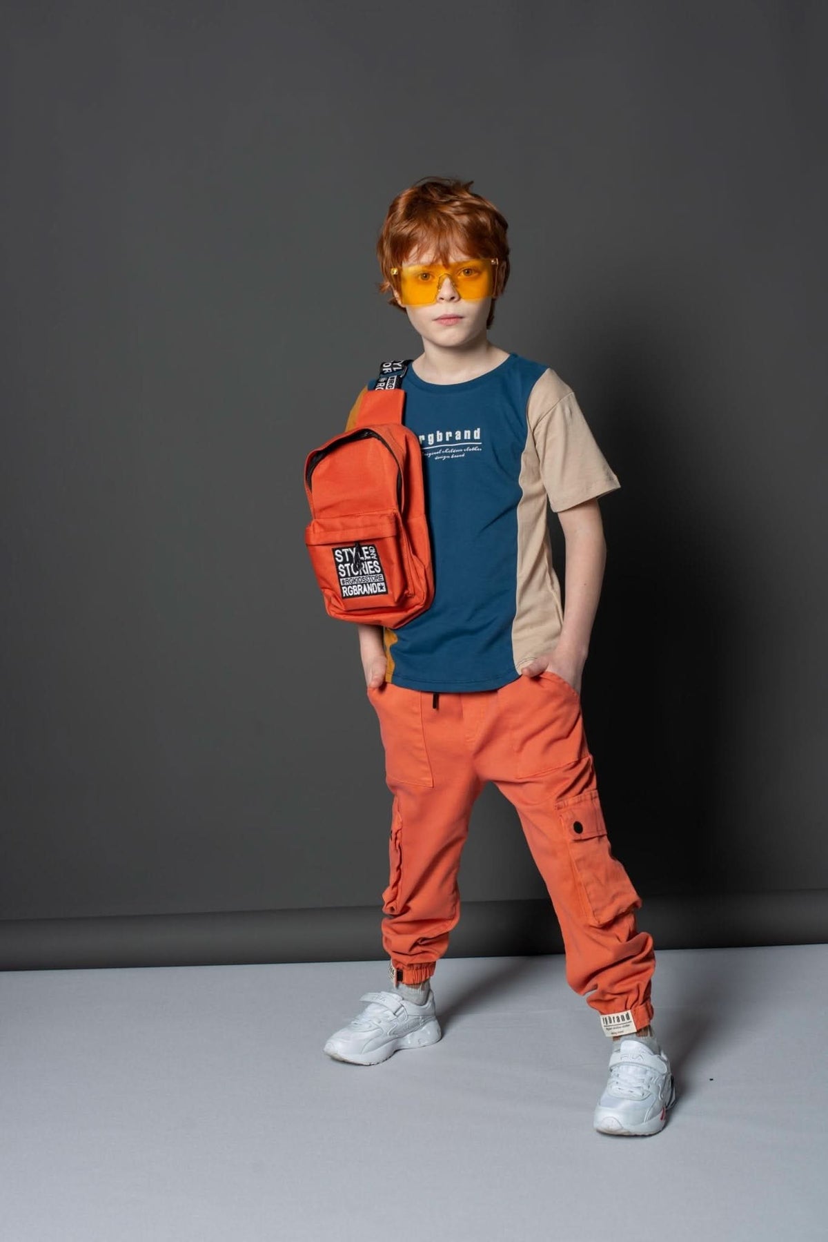Çocuk Unisex Çok Renkli Tişört | 3–9 Yaş | RG Brand | RG1293 - LACİVERT