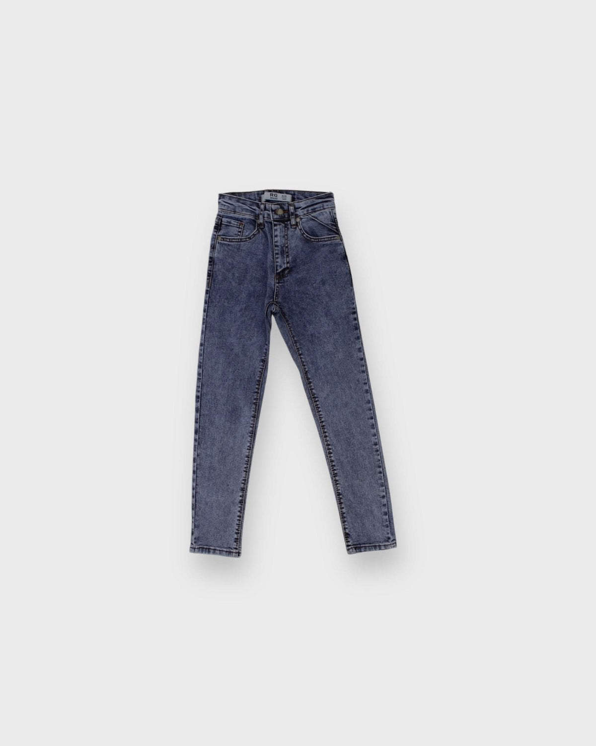 Çocuk Unisex Düğme Detaylı Jean | 9–15 Yaş | RG Brand | RG3321 - MAVİ