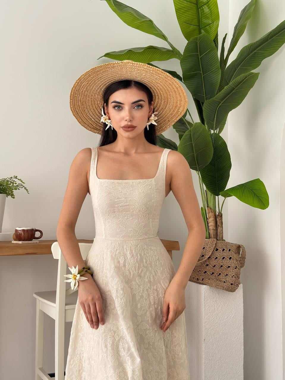 Rochie Cuper Çiçek cu Detalii
