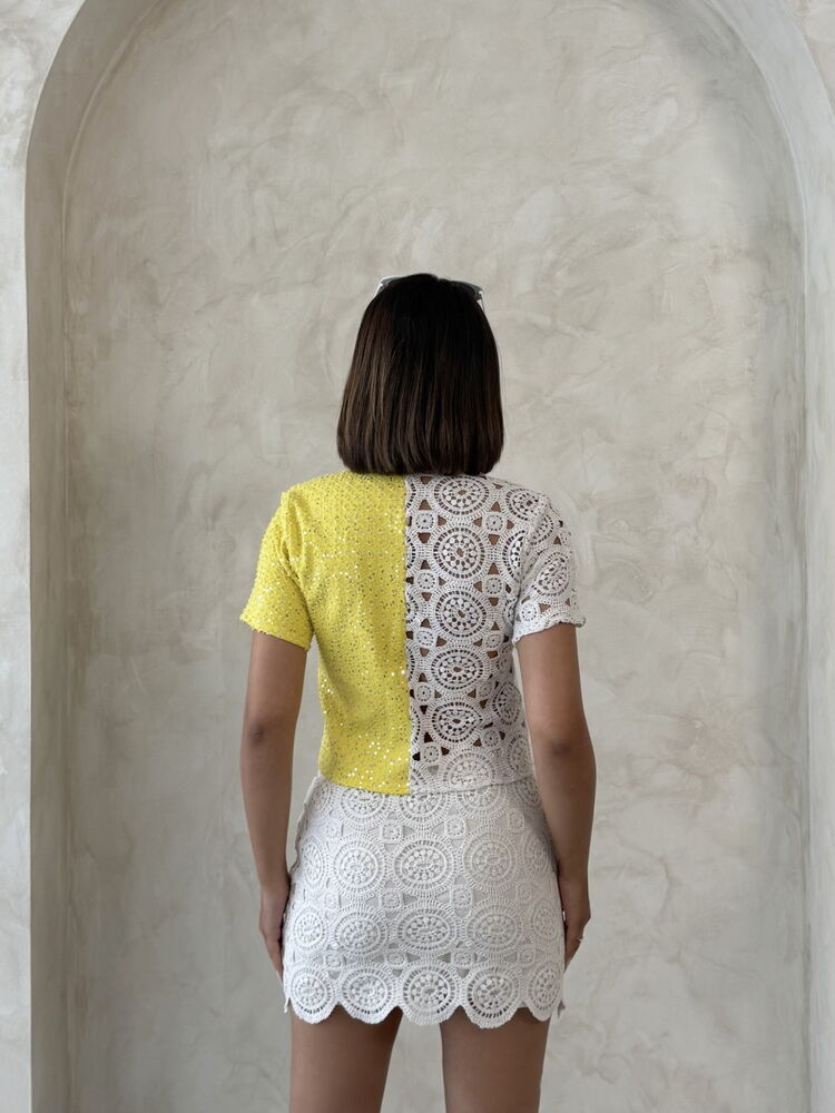 Denim Lace Wholesale Shirt - Raw Yellow | Topshow