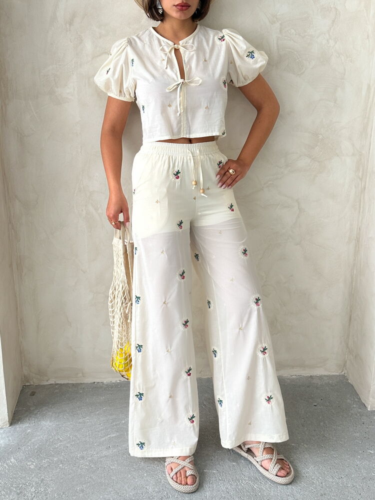 Embroidered Wholesale Pants - Stone | Topshow