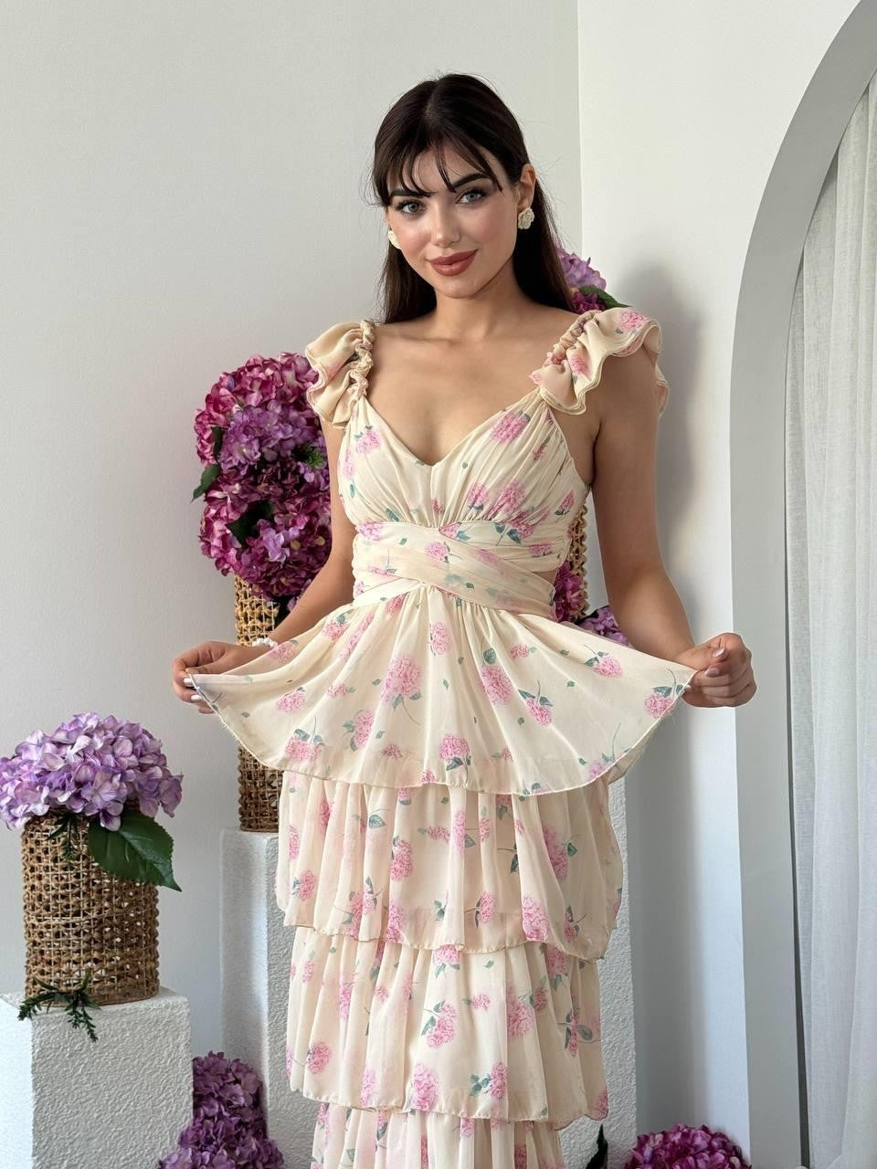 Rochie Dea cu Decolteu la Spate