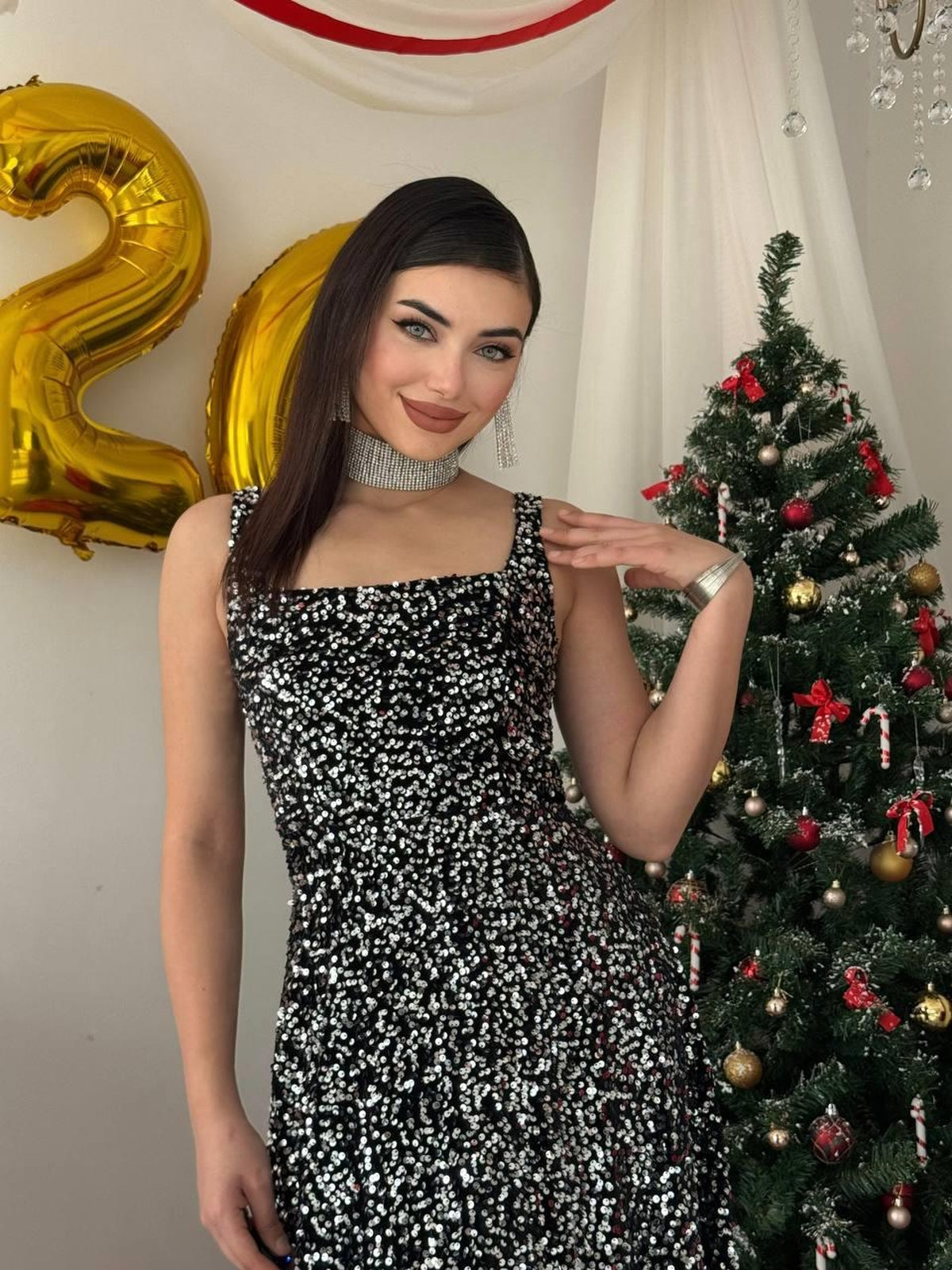 Dega Pul Payet Elbise