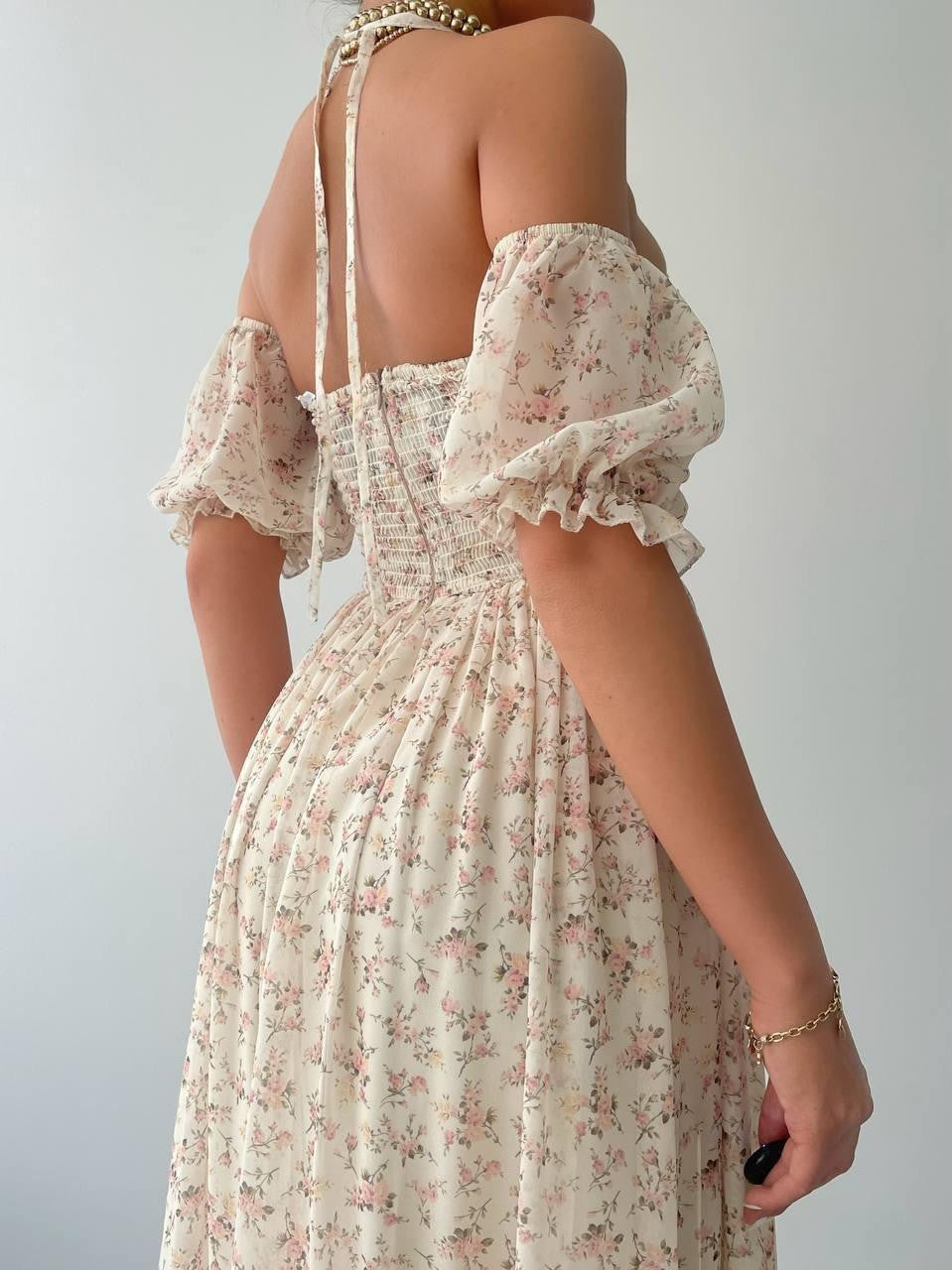 Rochie cu elastic în talie Della Beli