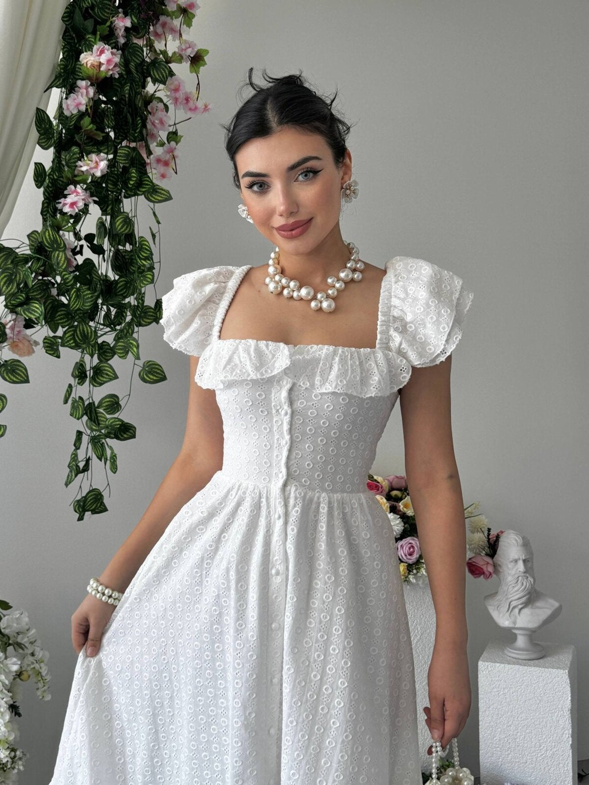 Rochie Denep cu detalii nasturi