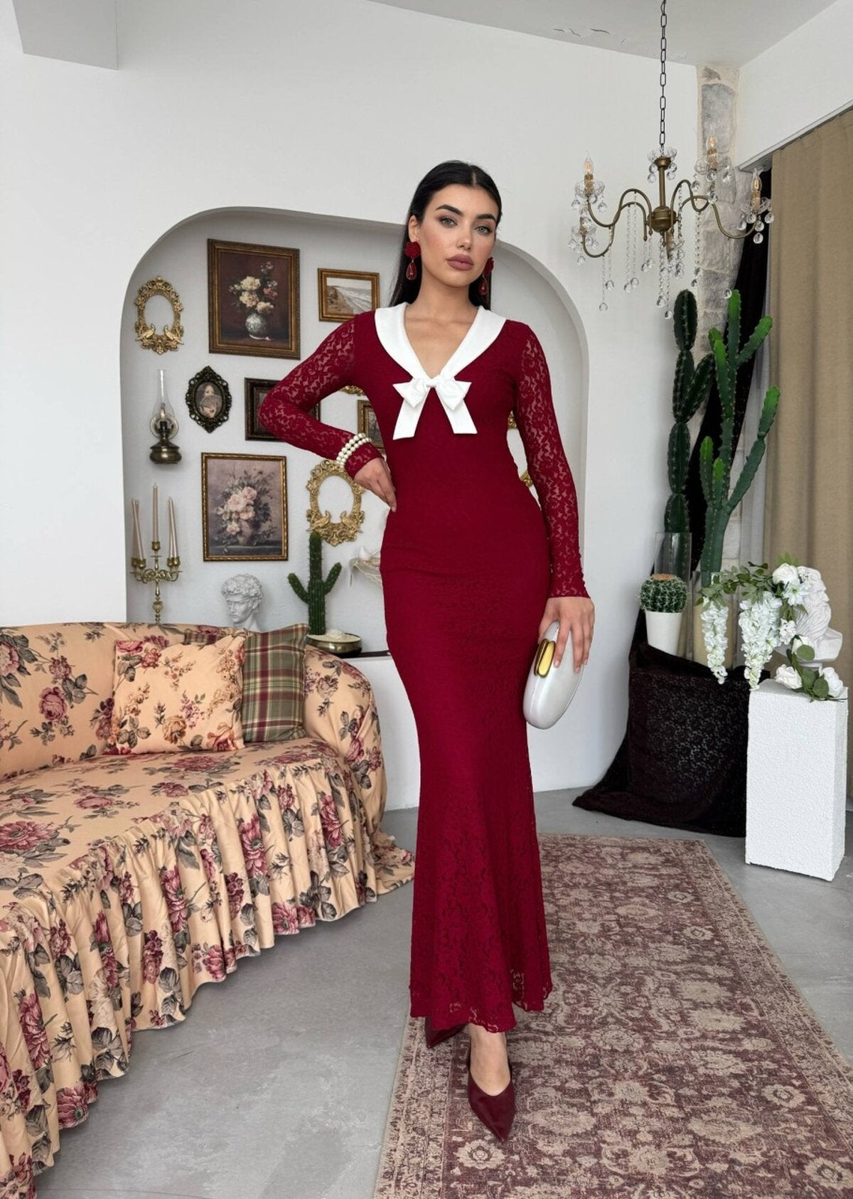 Duyru Fiyonk Detaylı Elbise