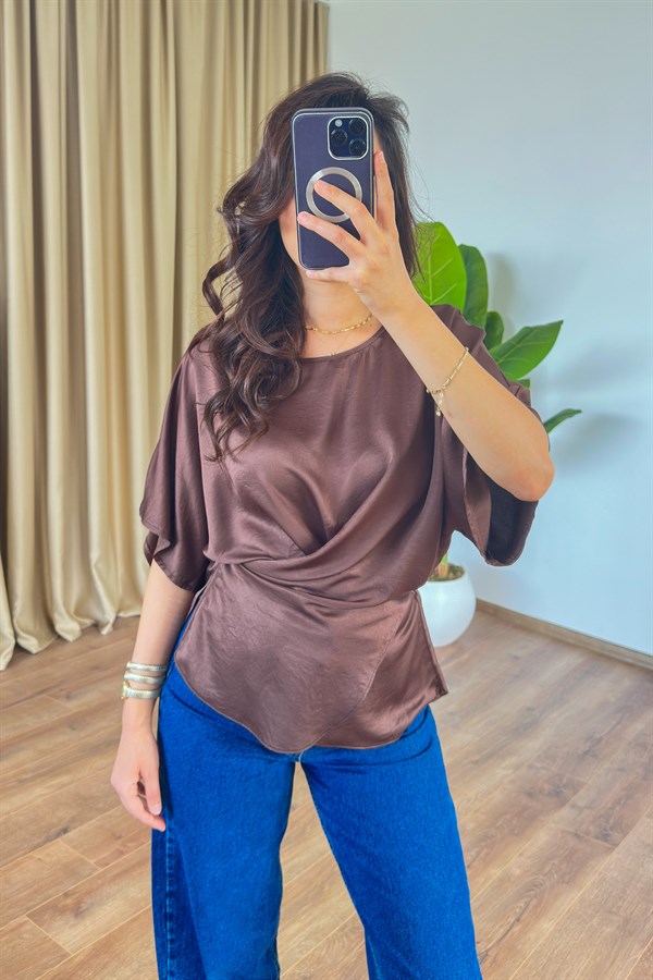 Bluza de Toptan Maro cu Legătură în Cruce