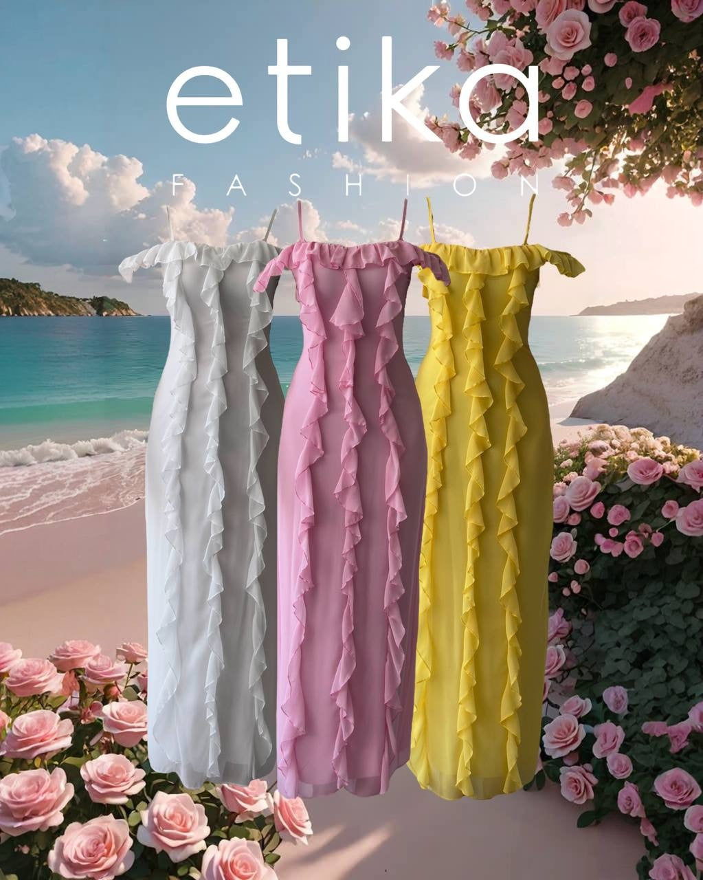 Rochie Enos cu bretele subțiri